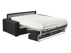 Sofá|Vente-unique Sofá cama 3 lugares em tecido Cinzento escuro colchão de 22 cm EMIR Cinza antracite