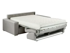 Clearance Vente-unique Sofá cama 4 lugares pele sintética colchão de 18 cm EMIR Vermelho