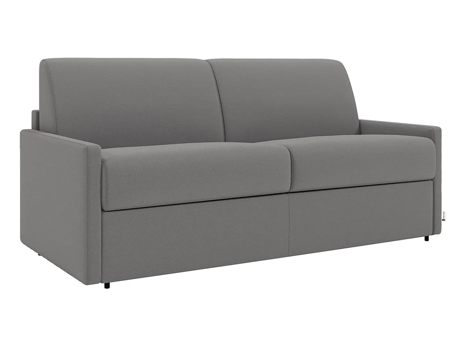 Discount Vente-unique Sofá cama 2 lugares rapidamente convertível 22 cm tecido cinzento CALIFE Cinzento claro