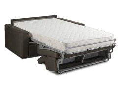 Vente-unique Sofá cama 4 lugares rapidamente convertível 18 cm tecido cinzento VIZIR^ Sofá