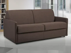 Vente-unique Sofá cama 3 lugares rapidamente convertível em tecido Cinza CALIFE^ Sofá