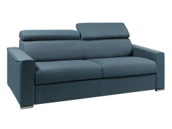 Vente-unique Sofá cama 4 lugares rapidamente convertível 18 cm tecido cinzento VIZIR^ Sofá