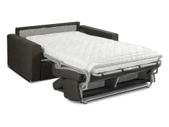 Vente-unique Sofá cama 3 lugares rapidamente convertível em tecido Cinza VIZIR^ Sofá
