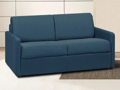 Vente-unique Sofá cama 2 lugares rapidamente convertível em tecido Cinza CALIFE^ Sofá
