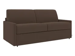 Vente-unique Sofá cama 2 lugares rapidamente convertível 22 cm tecido cinzento CALIFE^ Sofá