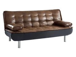 Vente-unique Sofá cama clic clac cor caramelo - MISHAN Castanho