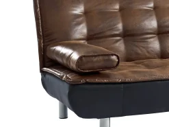 Vente-unique Sofá cama clic clac cor caramelo - MISHAN Castanho