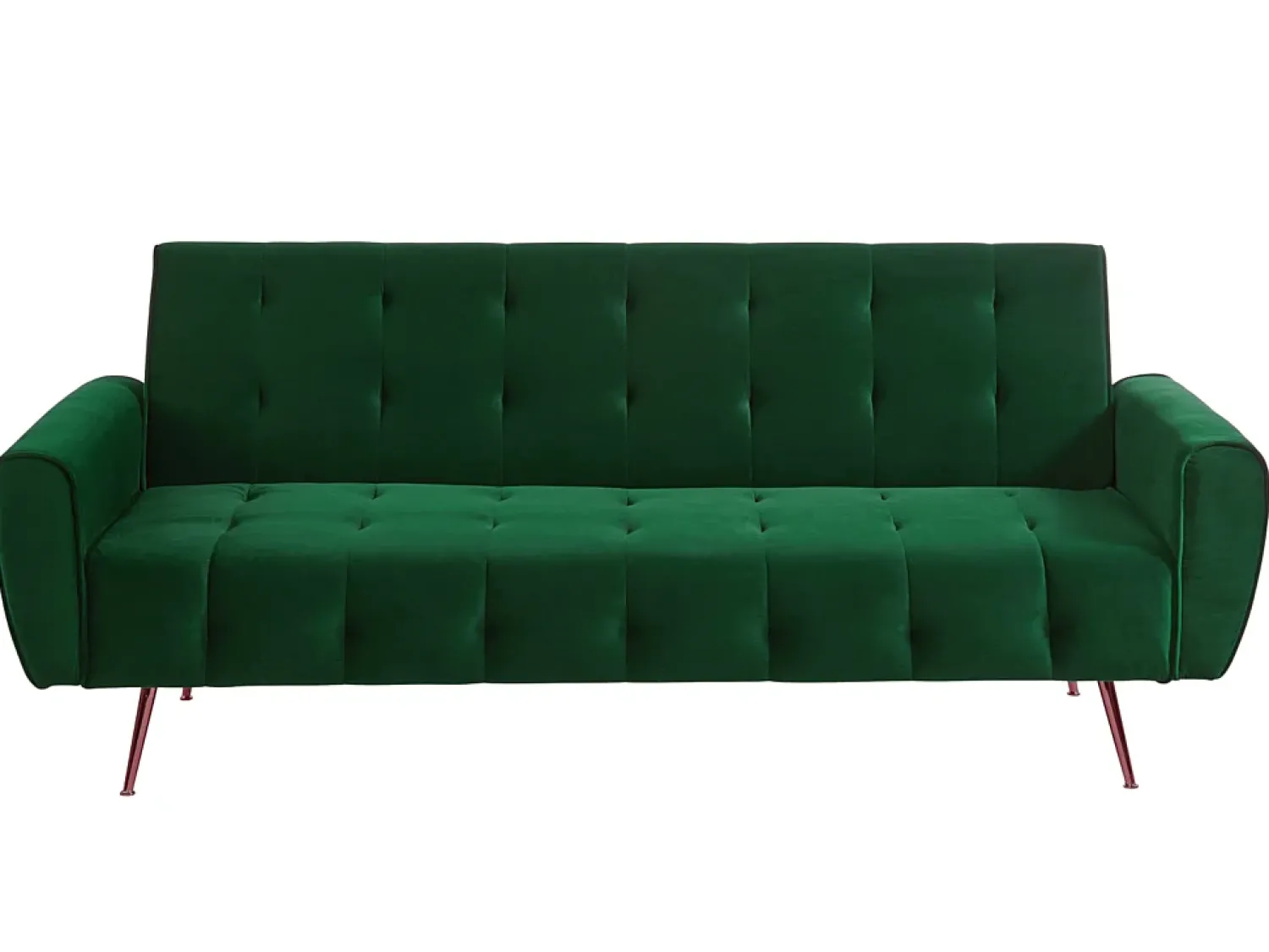 Online Vente-unique Sofá cama clic clac de 3 lugare veludo verde - POLANI Verde pinho