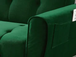 Online Vente-unique Sofá cama clic clac de 3 lugare veludo verde - POLANI Verde pinho