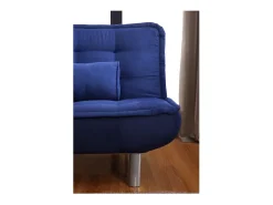 Vente-unique Sofá cama clic clac e cor azul MISHAN^ Sofá