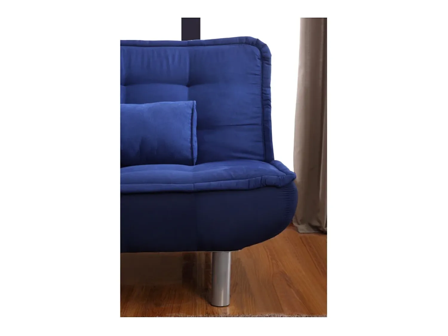 Vente-unique Sofá cama clic clac e cor azul MISHAN^ Sofá