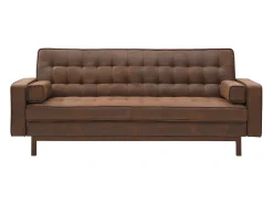 Sofá|Vente-unique Sofá cama clic clac em microfibra cor ELEANOR Castanho