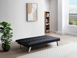 Sofá*Vente-unique Sofá cama clic clac em pele sintética - GUILLAUME Preto
