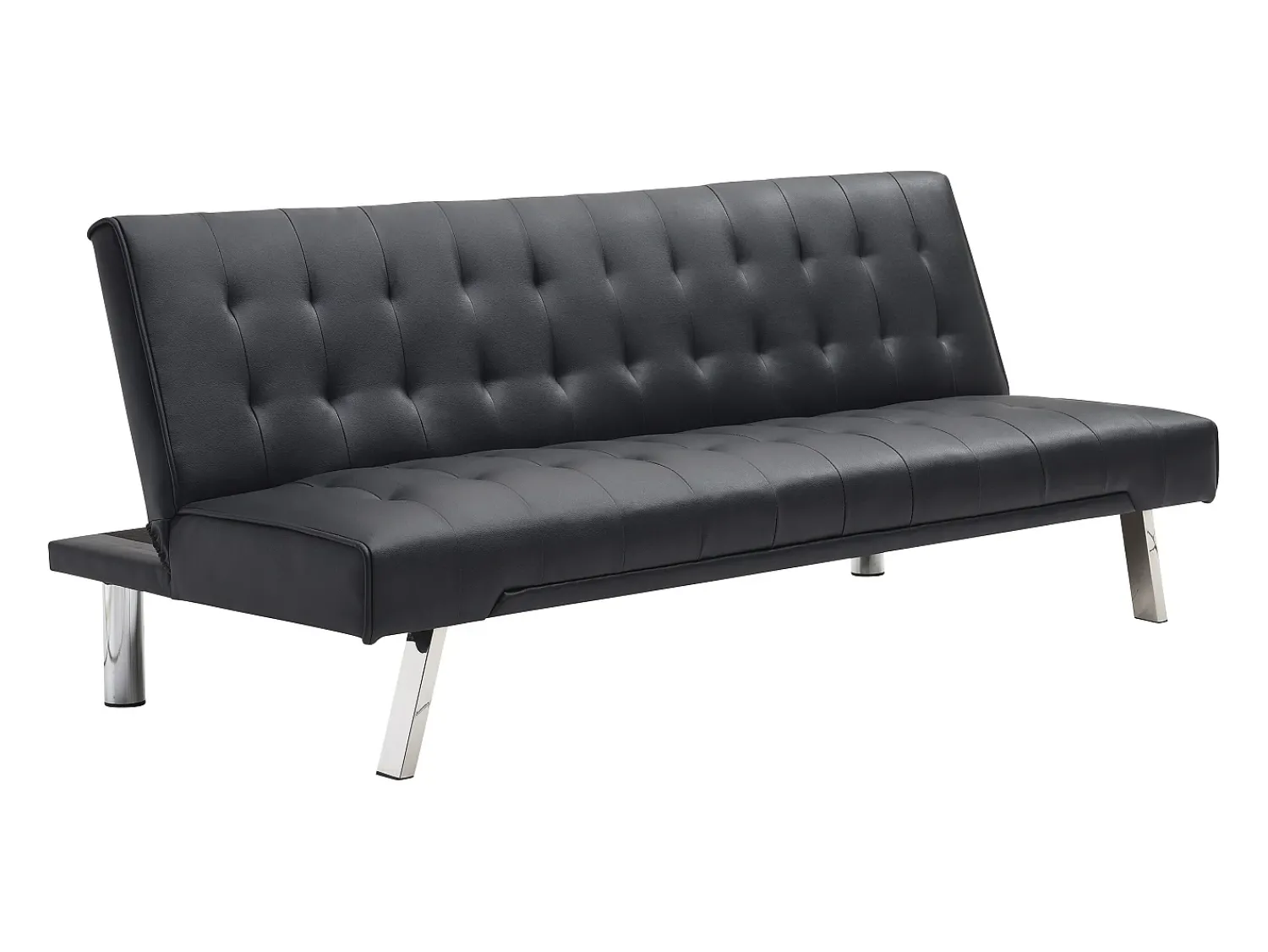 Sofá*Vente-unique Sofá cama clic clac em pele sintética - GUILLAUME Preto