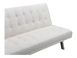 Sofá*Vente-unique Sofá cama clic clac em pele sintética - GUILLAUME Branco