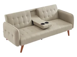 Concept-Usine Sofá Cama Conversível 3 Lugares com Mesa Central INVERNESS^ Sofá