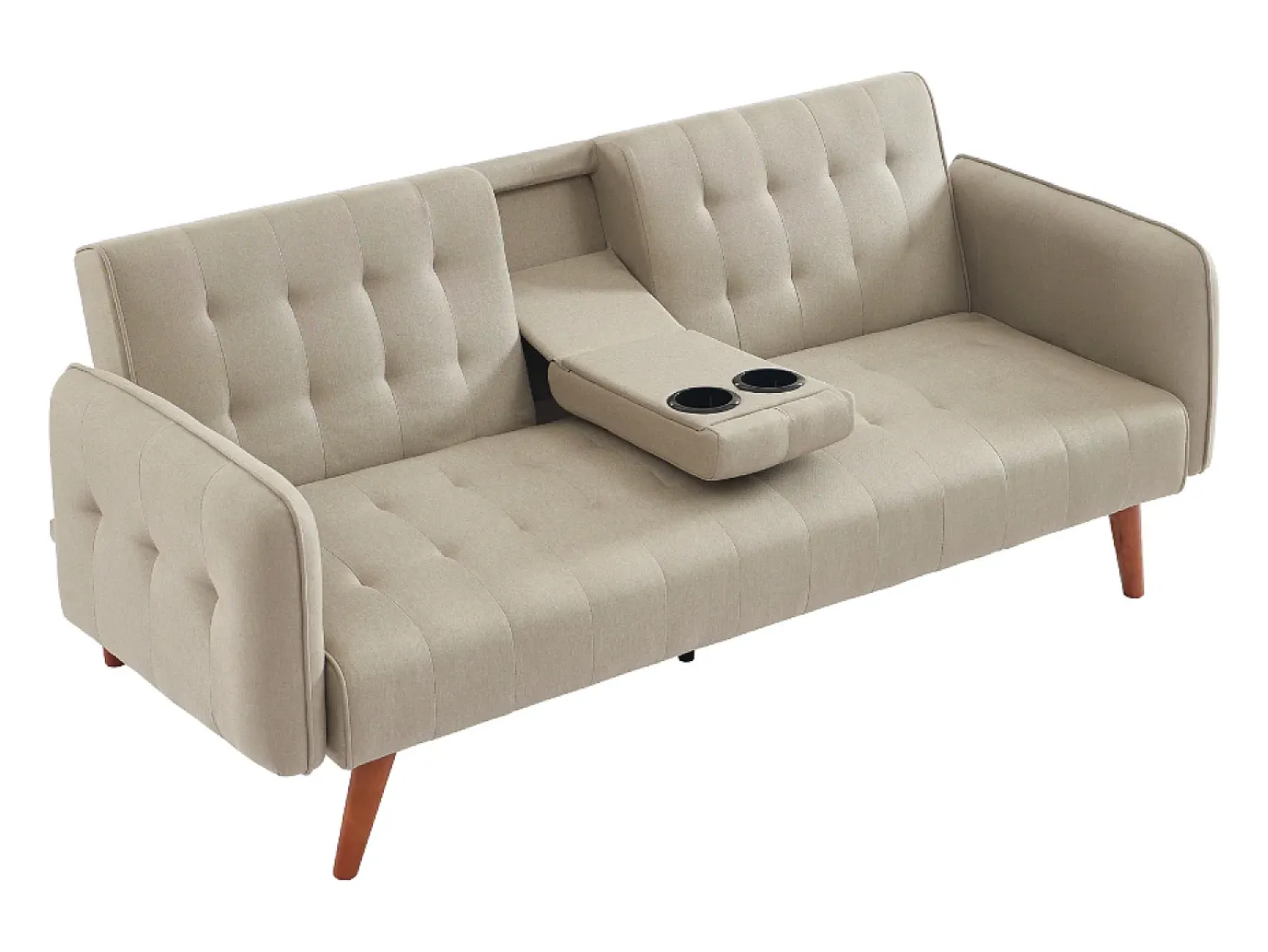 Concept-Usine Sofá Cama Conversível 3 Lugares com Mesa Central INVERNESS^ Sofá