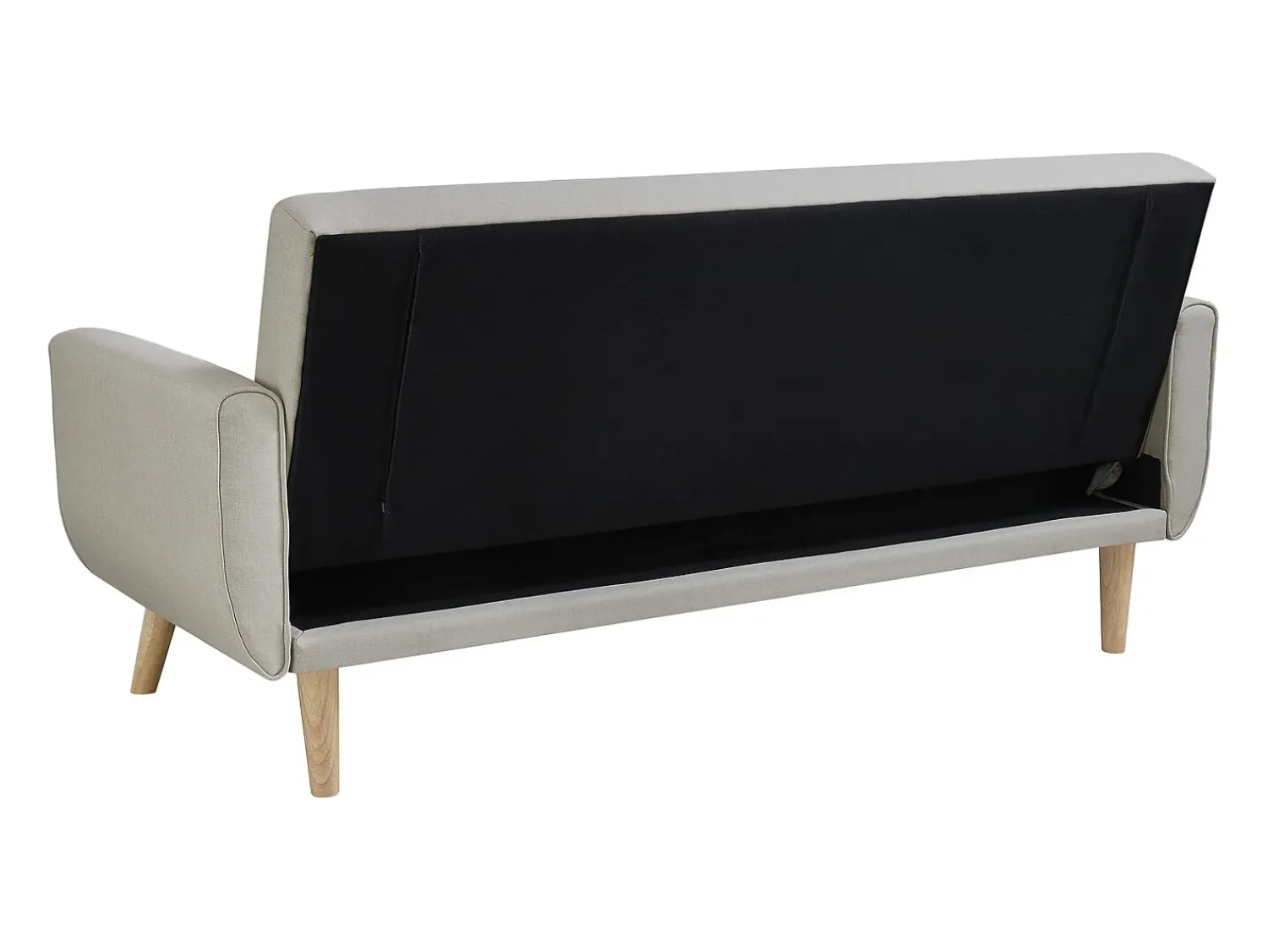 Sofá*Concept-Usine Sofá Cama Conversível Escandinavo 3 Lugares MALMO Veludo Azul Noite Bege