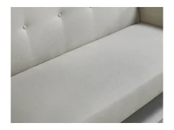 Sofá*Concept-Usine Sofá Cama Conversível Escandinavo 3 Lugares MALMO Veludo Azul Noite Bege