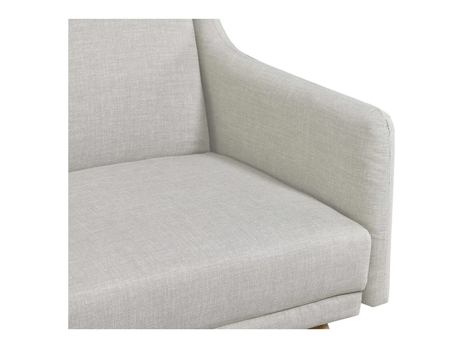 Sofá|Concept-Usine Sofá Cama Conversível Escandinavo Cinza Claro ESTER - Design Moderno, Conversível, 3 Lugares, Madeira Maciça, Fácil de Manter Cinzento