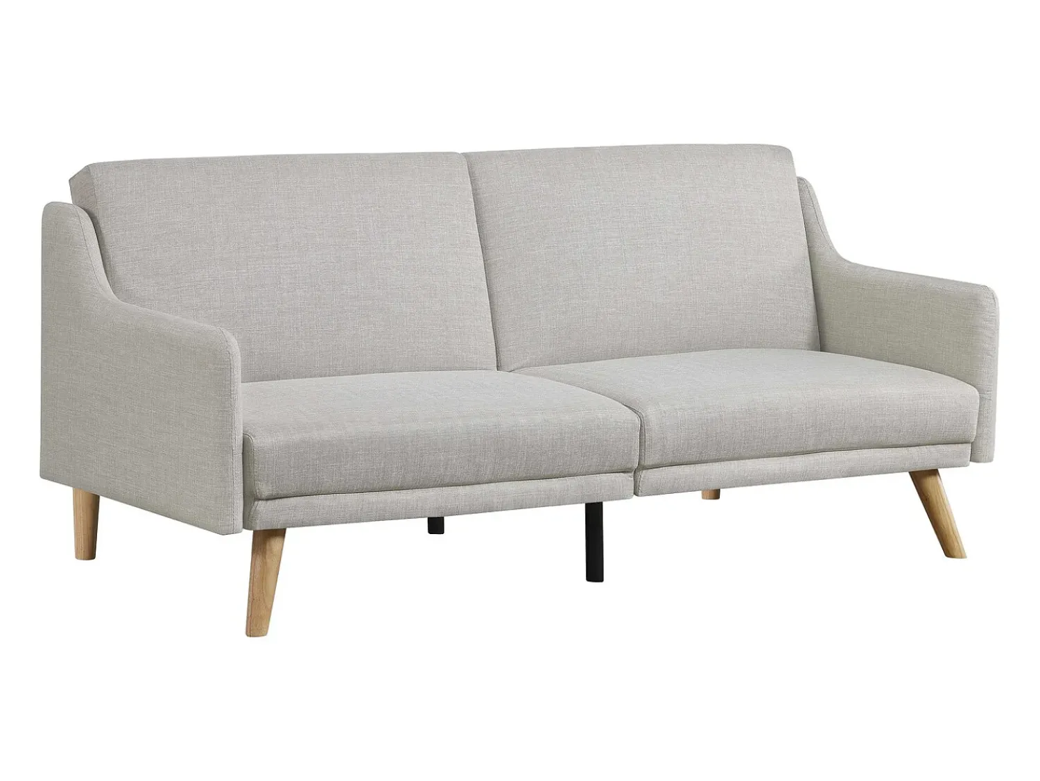 Sofá|Concept-Usine Sofá Cama Conversível Escandinavo Cinza Claro ESTER - Design Moderno, Conversível, 3 Lugares, Madeira Maciça, Fácil de Manter Cinzento