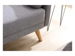 Concept-Usine Sofá Cama Conversível Escandinavo 3 Lugares Cinza WOODEN^ Sofá