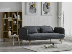 Hot Concept-Usine Sofá Cama Conversível Escandinavo 3 Lugares Cinza SOTCHI - Estilo Moderno e Tendência Cinzento