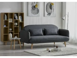 Hot Concept-Usine Sofá Cama Conversível Escandinavo 3 Lugares Cinza SOTCHI - Estilo Moderno e Tendência Cinzento