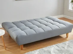 Best Vente-unique Sofá cama de 3 lugares em tecido - ESTEBAN Cinzento