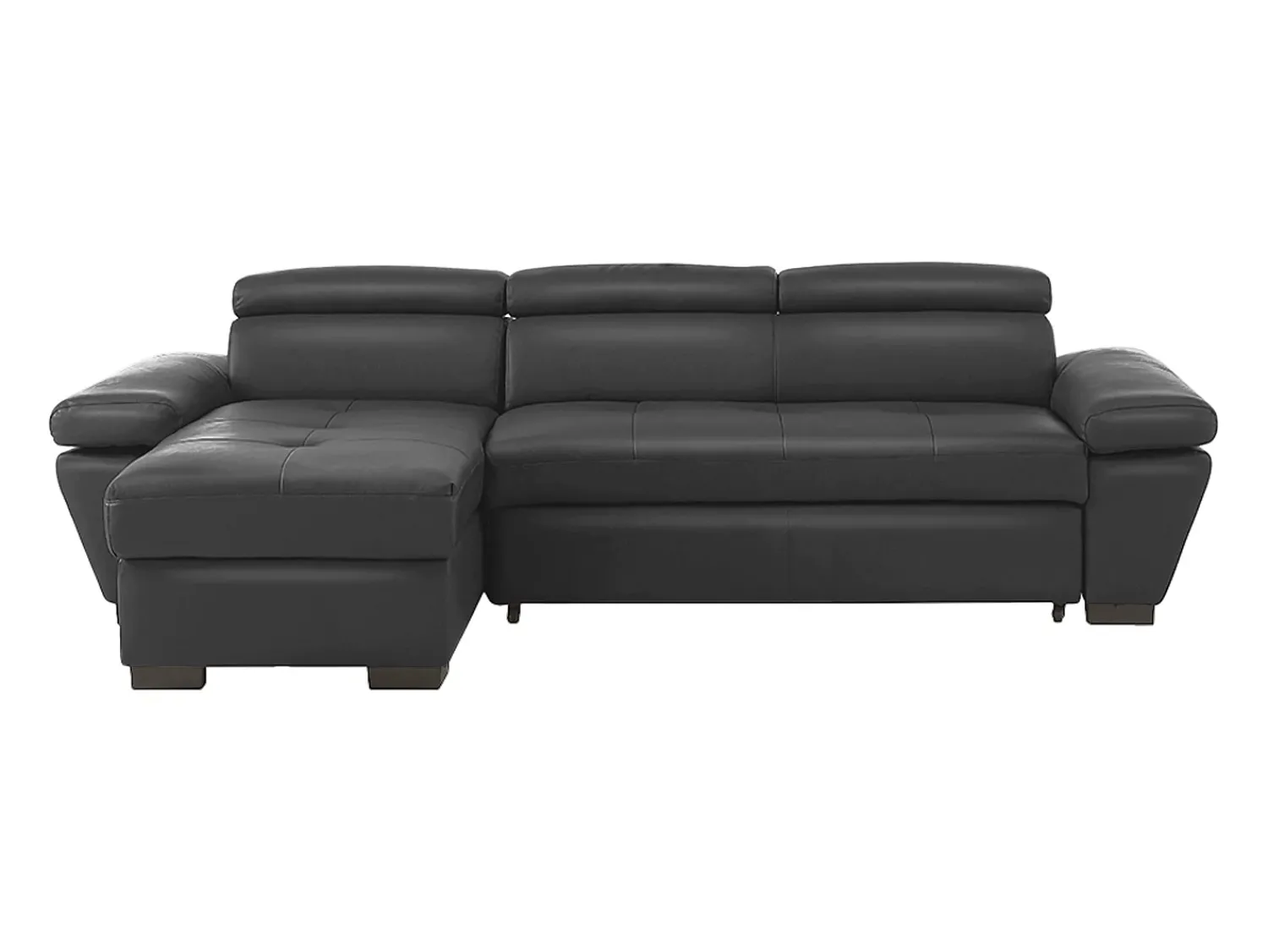 Online LINEA SOFA Sofá cama de canto esquerdo em dois materiais cinzento escuro JONOVA Cinza antracite