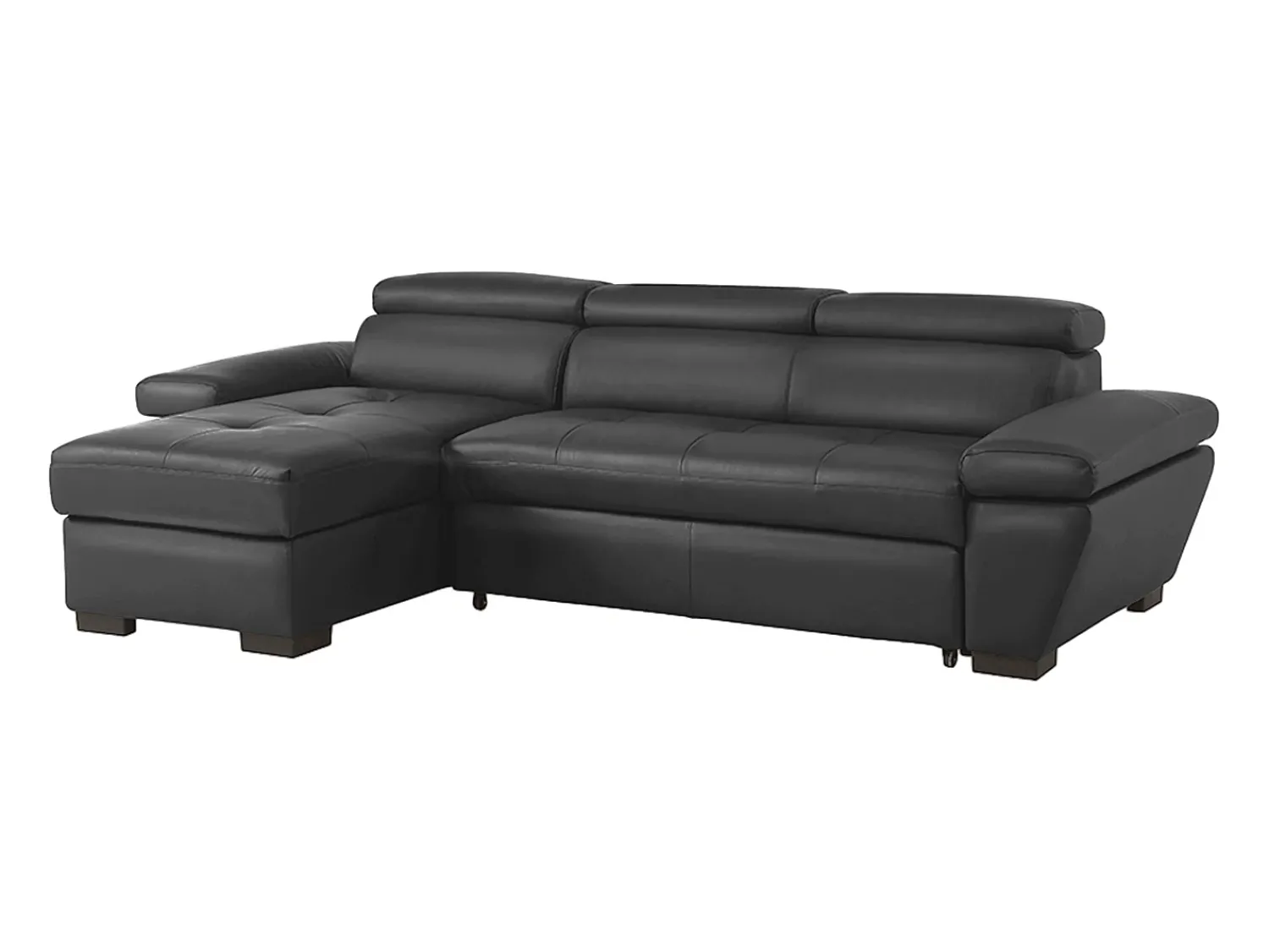 Online LINEA SOFA Sofá cama de canto esquerdo em dois materiais cinzento escuro JONOVA Cinza antracite