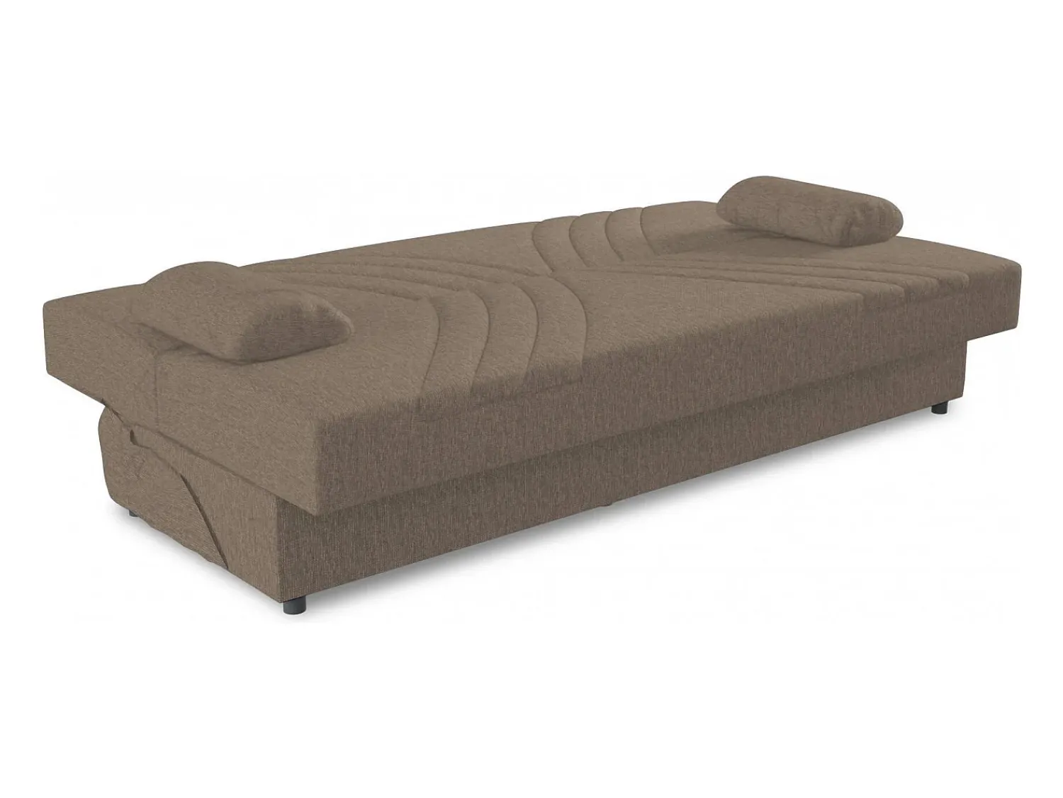 Dmora Sofá cama Dmalama, sofá cama de 3 lugares com arrumação com 2 almofadas incluídas, Sofá da sala em tecido acolchoado com abertura click-clack, 181x81h88 cm,^ Sofá