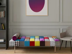 Sofá Cama Hilton (Tecido Patchwork)^ Sofá