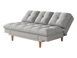 Outlet Concept-Usine Sofá Cama Modular 3 Lugares Tecido Cinza Claro Kalmar Escandinavo Moderno Cinzento