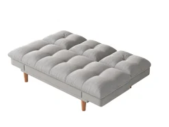 Outlet Concept-Usine Sofá Cama Modular 3 Lugares Tecido Cinza Claro Kalmar Escandinavo Moderno Cinzento