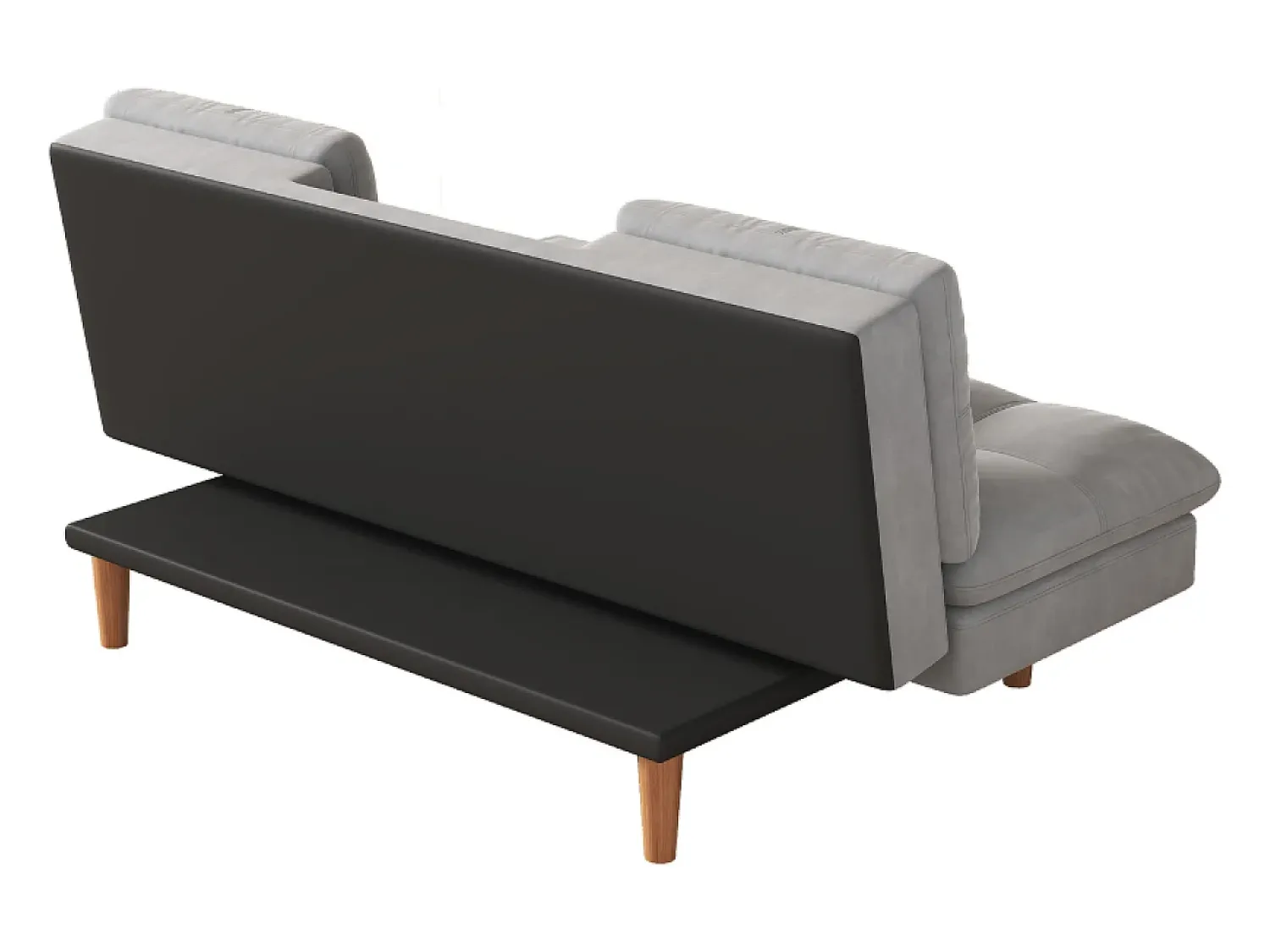 Outlet Concept-Usine Sofá Cama Modular 3 Lugares Tecido Cinza Claro Kalmar Escandinavo Moderno Cinzento
