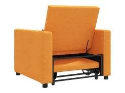 Outlet Sofá cama single Amarelo-escuro 90x165x87 cm tecido SHL521009 Amarelo mostarda