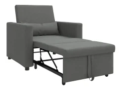 Poltrona* Sofá cama single Cinzento escuro 90x165x87 cm tecido SHL988782 Cinza antracite