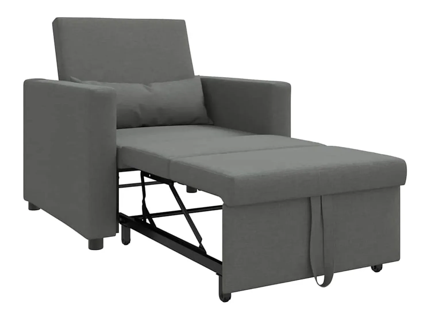 Poltrona* Sofá cama single Cinzento escuro 90x165x87 cm tecido SHL988782 Cinza antracite