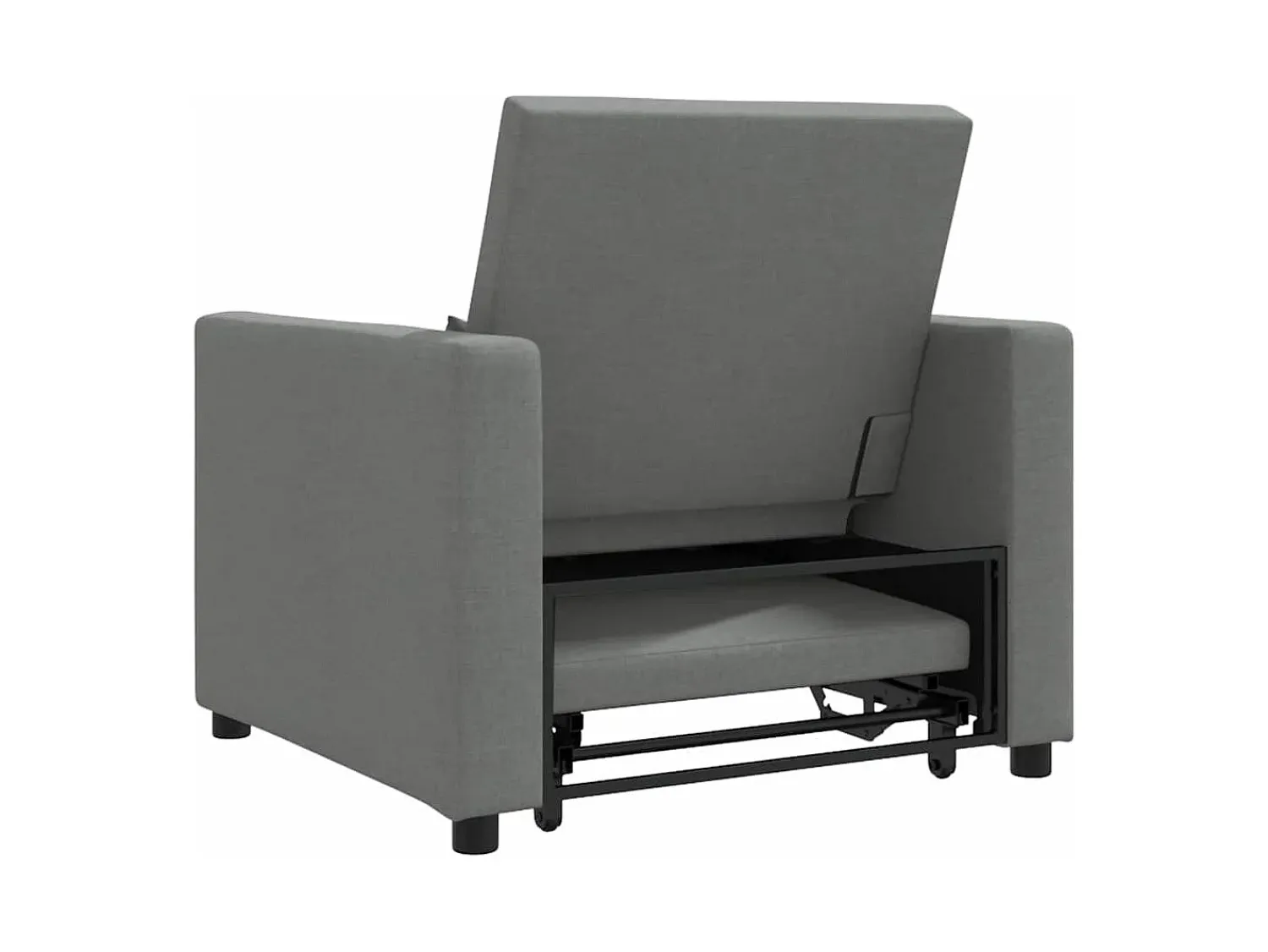 Poltrona* Sofá cama single Cinzento escuro 90x165x87 cm tecido SHL988782 Cinza antracite
