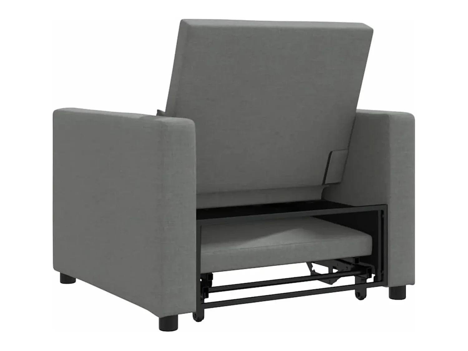 Poltrona* Sofá cama single Cinzento escuro 90x165x87 cm tecido SHL988782 Cinza antracite