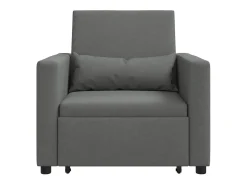 Poltrona* Sofá cama single Cinzento escuro 90x165x87 cm tecido SHL988782 Cinza antracite