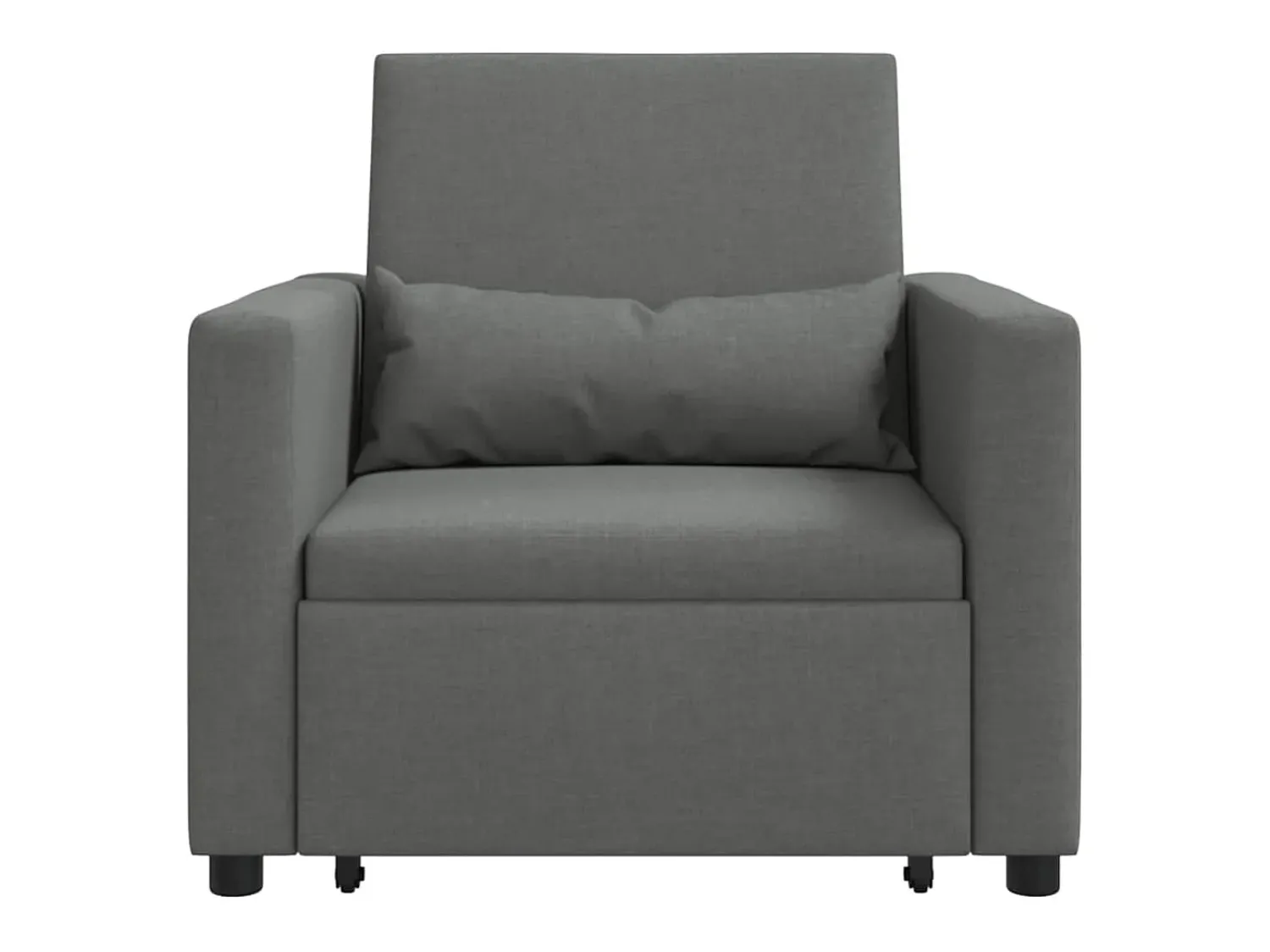 Poltrona* Sofá cama single Cinzento escuro 90x165x87 cm tecido SHL988782 Cinza antracite