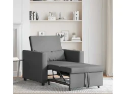 Poltrona* Sofá cama single Cinzento escuro 90x165x87 cm tecido SHL988782 Cinza antracite