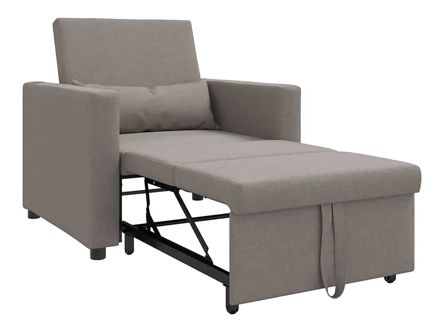 New Sofá cama single Cinzento-acastanhado 90x165x87 cm tecido SHL546617 Taupe