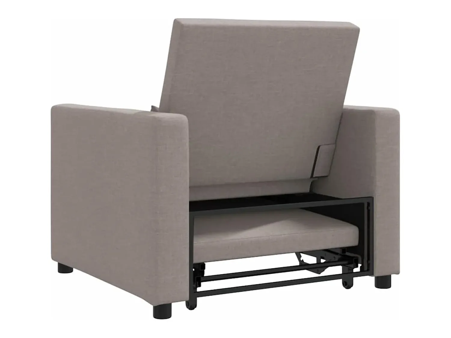New Sofá cama single Cinzento-acastanhado 90x165x87 cm tecido SHL546617 Taupe