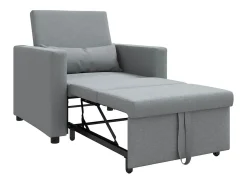 Outlet Sofá cama single Cinzento-claro 90x165x87 cm tecido SHL206923 Cinzento claro