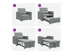 Outlet Sofá cama single Cinzento-claro 90x165x87 cm tecido SHL206923 Cinzento claro