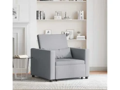 Outlet Sofá cama single Cinzento-claro 90x165x87 cm tecido SHL206923 Cinzento claro