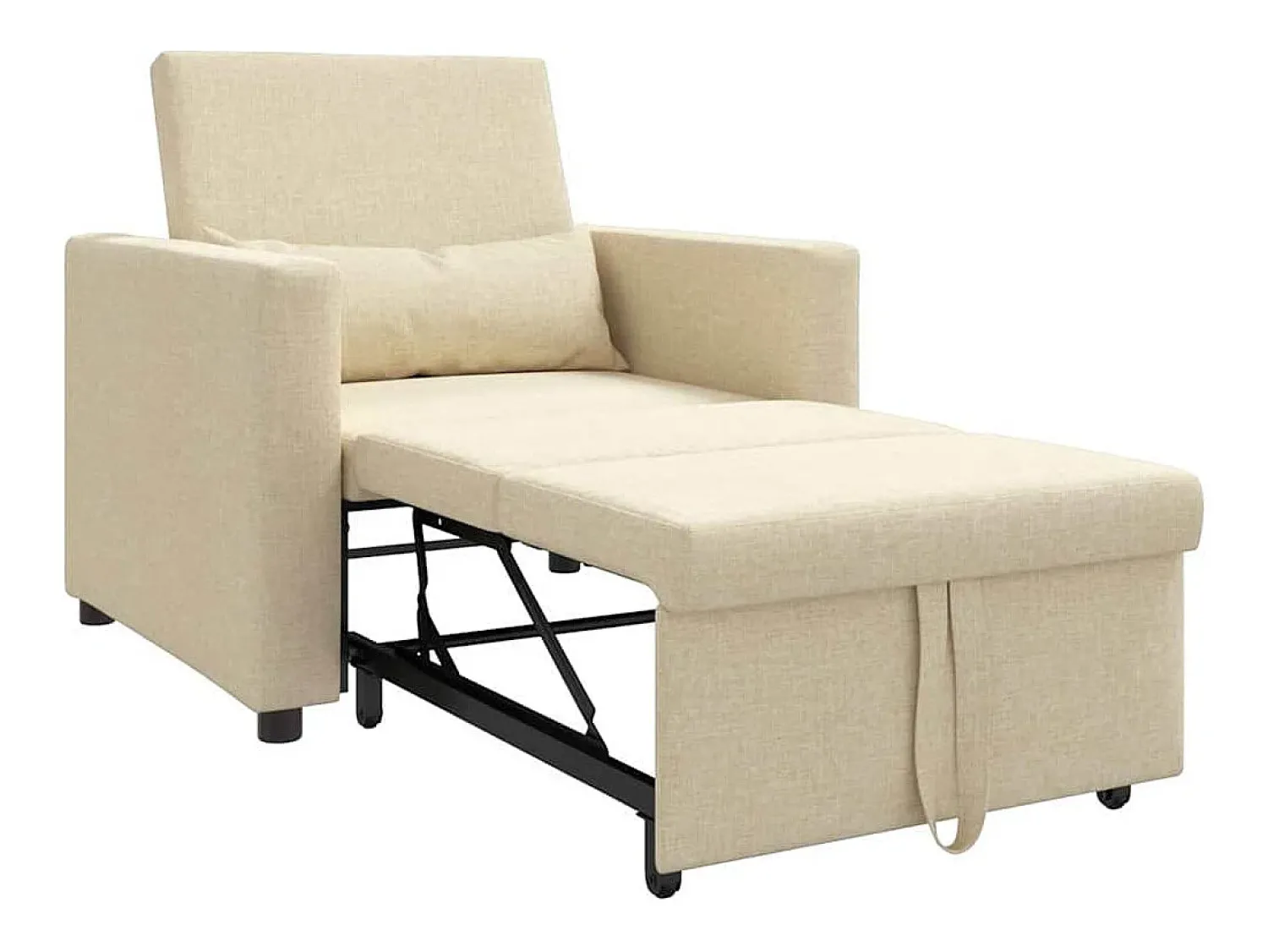 Sofá cama single com rodas 90x165x87 cm tecido SHL225422^ Poltrona